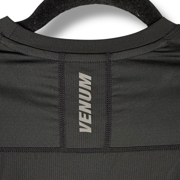 Venum G-Fit Air Rashguard Shirt Men's LG Black Short Sleeve MMA BJJ Compression - Picture 4 of 11
